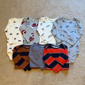 NWOT Carter’s long sleeve onesies 18m bundle